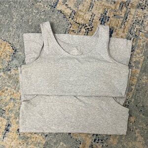 L.L. Bean Light Gray Women's Tank Top Set of 2